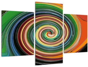 Tablou abstract - spirala colorata (90x60 cm)