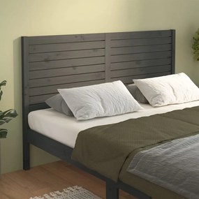 Tablie de pat, gri, 141x4x100 cm, lemn masiv de pin 1, Gri, 141 x 4 x 100 cm