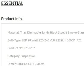 Lustra cu 5 pendule LED design modern ESSENTIAL