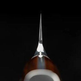 Gudaro - Cuțit de bucătărie Santoku din oțel Damasc FENG 7,5", cu 67 de straturi de oțel, lungime 18 cm