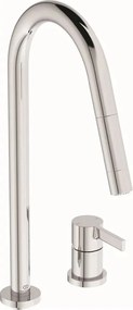 Baterie bucatarie cu dus extactibil Ideal Standard Gusto 242 crom lucios 2 tipuri de jet