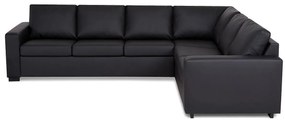 Colțar Scandinavian Choice C114Negru, 284x223x80cm, Picioare: Plastic