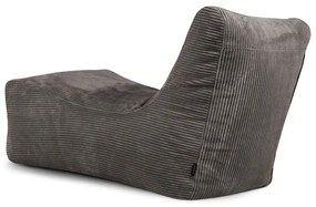 Fotoliu bean bag galben muștar cu tapițerie din catifea reiată Lounge – SLOWDOWN