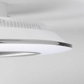Plafonieră LED dimabilă cu ventilator Brilagi AURA LED/38W/230V argintiu + telecomandă
