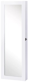 HomCom dulap bijuterii cu oglinda, 37x9.5x121 cm, neagra | AOSOM RO