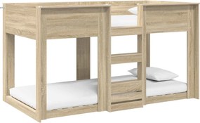 vidaXL Pat Etajat pentru Copii Stejar Sonoma 100 x 200 cm