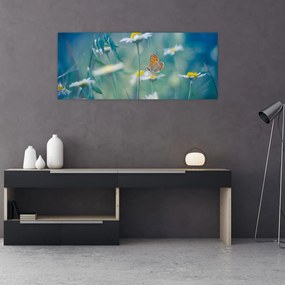 Tablou - Fluture pe margaretă (120x50 cm)