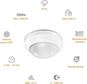 STEINEL 006532 - Senzor de miscare IS360-3 alb