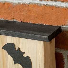 PawHut Set de 3 Adăposturi pentru Liliac din Lemn de Brad pentru Exterior, 25x6x37.5 cm, Lemn Natural | Aosom Romania