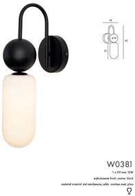 Aplica de perete design decorativ Roma negru