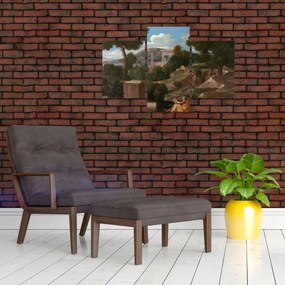 Tablou - Nicolas Poussin, Landscape with Saint John on Patmos, reproducere (90x60 cm)