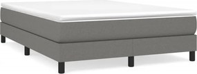vidaXL Pat continental cu saltea, gri închis, 160x200 cm, țesătură