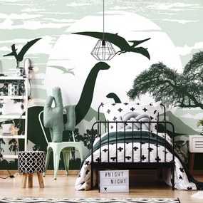 Fototapet - Dinozauri verzi 2 (152,5x104 cm)