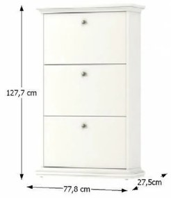 Pantofar 70309, PAL înfoliat/MDF lăcuit, alb, PARIS
