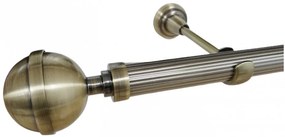 Galerie simpla Kula Lux teava striata aur antic 25mm (Alege marime: 120 cm)