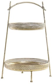 Suport etajat Gilded din metal auriu 31x27x46 cm