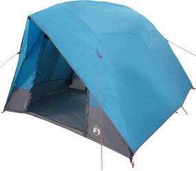 vidaXL Cort de Camping cu acoperiș albastru 320 x 275 x 190 cm tafta