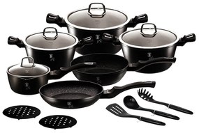 Set oale marmorate 15 piese Black Silver Berlinger Haus BH 6155