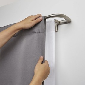 Galerie dubla extensibila perdea/draperie TWILIGHT - Nichel Mat 121.9-233.5 cm