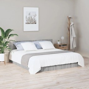 Tablie de pat, gri sonoma, 200x1,5x80 cm, lemn compozit sonoma gri, 1