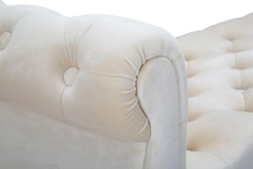 Bancă crem cu tapițerie din catifea Paris – Mauro Ferretti