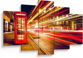 Tablou cu căsuța telefonică roșie din Londra (150x105 cm)