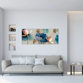 Tablou cu flori (120x50 cm)