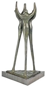 Statueta bronz masiv "Lucru in echipa"