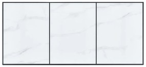 Masa de bucatarie, alb, 200 x 100 x 75 cm, sticla securizata 1, Alb, 200 x 100 x 75 cm