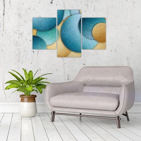 Tablou cu abstracție cercuri (90x60 cm)
