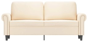 Canapea cu 2 locuri, crem, 140 cm, catifea Crem, 172 x 77 x 80 cm