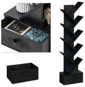 Raft de cărți cu 10 niveluri, negru