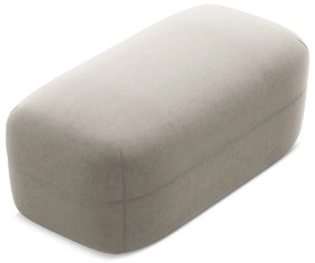 Taburet bej cu tapițerie din catifea Moana – Makamii