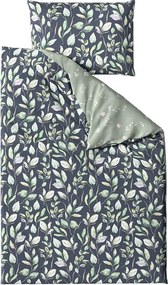 Lenjerie de pat din microfibra SILVANE negru-verde Dimensiune lenjerie de pat: 70 x 90 cm | 140 x 220 cm