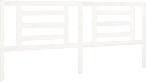 vidaXL Tăblie de pat, alb, 206x4x100 cm, lemn masiv de pin