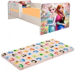 Pat pentru copii 2-6 ani -frozen-saltea cadou