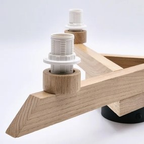 Lustr ANTONIO 3xE14/40W/230V, montaj plafon, stejar