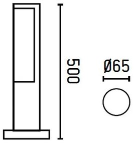 Stalp exterior IP54, LED H-50cm Beret 75522