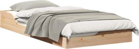 vidaXL Cadru de pat Maro 75 x 190 cm Lemn de pin masiv
