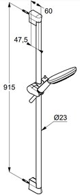 Set de dus Kludi Freshline 3S cu bara 90 cm, para si furtun alb mat Alb mat