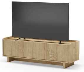 Comodă TV în culoare naturală cu aspect de lemn de stejar 140x45x40 cm Daira – Marckeric