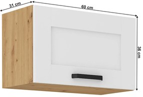 Dulap superior Lesana 2 (alb + stejar artisan) 60 GU-36 1F . 1063961