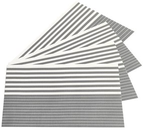 Suport farfurie Stripe gri, 30 x 45 cm, set 4 buc.