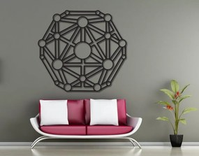 SENTOP | Tablou geometric pe peretele sculptat din placaj din lemn