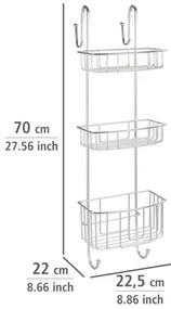 WENKO 24422100 - Poliță OLESI 22,5 x 70 cm, inox/argintiu