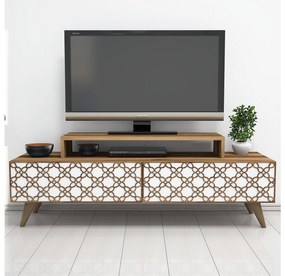 Masă TV/Dulap Clementine (Nuc + Alb). 1088565