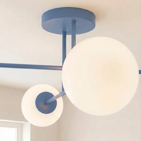 Lustră aplicată ROMA 4xE14/10W/230V albastră