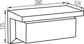 Kanlux 45816 - Aplica de perete pentru exterior LERTO 1xE27/15W/230V IP54 neagră