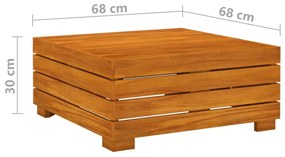 Set mobilier gradina cu perne, 6 piese, lemn masiv de acacia Morke gra, 2x mijloc + 3x colt + masa, 1