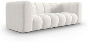 Canapea 3 locuri, Lupine, Micadoni Home, BL, 228x87x70 cm, poliester chenille, alb